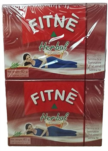 Fitne - Set di 2 scatole per infusione di erbe, 80 g