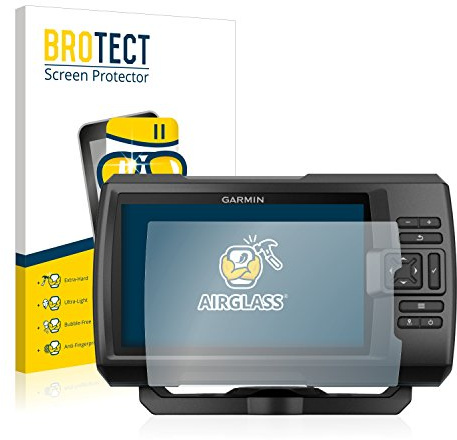 BROTECT Schutzglas für Garmin Striker Plus 5cv | Transparenter Displayschutz Made in Germany Schutzfolie Panzer Folie Glas 9H Anti-Fingerprint Einfache Montage Clear