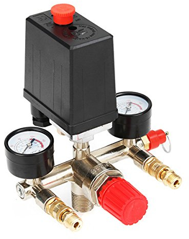 EsportsMJJ 90-120Psi Pressostat Compresseur d'air Régulateur De Pression du Collecteur Jauge