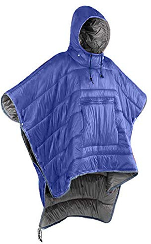 Gaorui Winter Poncho Mantel Outdoor Camping Wärme kleine Steppdecke wasserabweisend Schlafsack Mantel Cape mit Hut für Erwachsene Männer Frauen