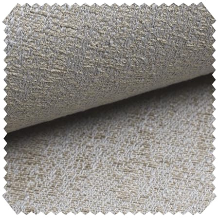 novely® exquisit SPEZZANO - Grob Strukturierter Möbelstoff - Schwer Entzündbarer Polsterstoff - Pflegeleichte Meterware 1lfm | Farbe: 01 Sand Beige Weiß