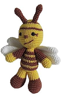 Kuscheltier Biene, gehäkelte Biene