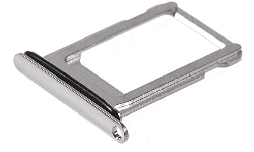 jbTec SIM-Tray kompatibel mit Apple iPhone X / 10 - Kartenhalter Single Slot Schlitten Rahmen Simkarte, Farbe:Silber