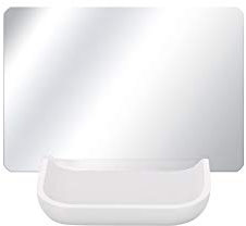 Kleine Wolke Kosmetikspiegel Tray Mirror, weiß, Spiegel, Glas/Polyresin, Maße: ca. 12 x 17,3 cm