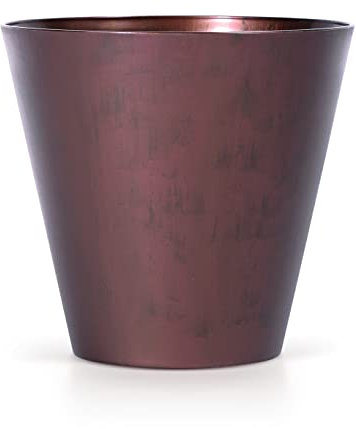 Corten Pot de fleurs en acier effet béton pour intérieur ou extérieur (1, court 20 cm)