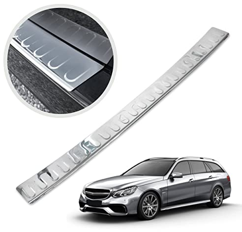 CHROMEMASTER | Ladekantenschutz Stoßstangenschutz | Kompatibel mit Mercedes E-klasse W212 Kombi 2009-2013; Edelstahl Poliert/Chrom; Unsere Lackschutzleiste Sichert den Heckstoßfänger vor Kratzern