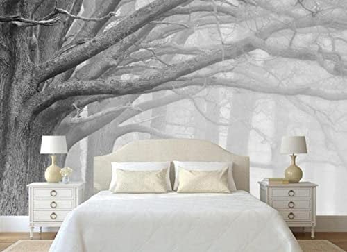 Papier Peint 3D Intissé Nuages De Branches Noir Et Blanc Papier Peint Panoramique 3D Moderne Décoration Murale