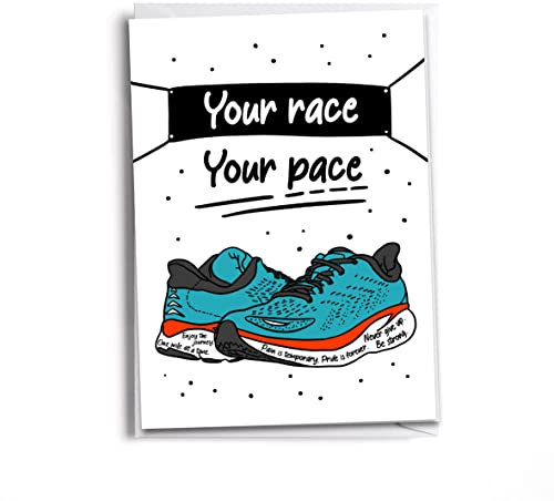 Sole Inspired Karte für Läufer oder Spaziergänger | Glückwunsch oder Glück zum Marathon, Halbmarathon, 10K, 5K, Streckenläufer oder Distanzläufer