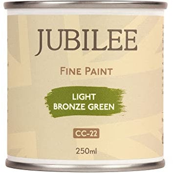 Guild Lane Jubilee Furniture Paint – Upcycle & Transform Wood, Metal & Glass – Soft Sheen Finish for Indoor & Outdoor – Durable & Easy to Apply Multi-Surface Paint (Light Bronze Green, 250ml)