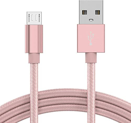 KP TECHNOLOGY [6.6ft/2m Charger Cable for Nokia C12 / C21 Plus / C01 Plus / C20 / C30 / C2 / C1 / Nokia 1.4/1.3/3.1/2.4/2.1/5.1/2.2/3.2/4.2/3.1 Plus / 5.1 Plus Micro USB (ROSE)