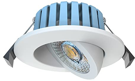 LITECRAFT Lydia Recessed Downlight 7 Watt Bathroom Tiltable LED Spotlight - (White)