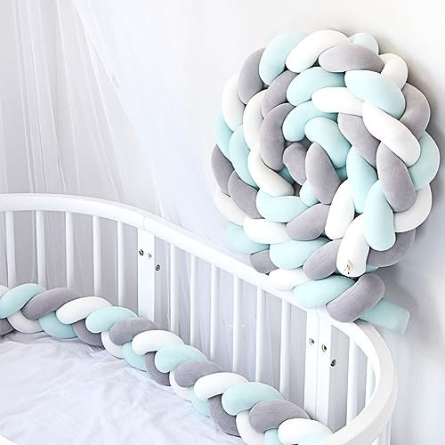 3 Aktien Bettschlange Geflochten, Bettschlange, Kinderbett Stoßstangen, Bettschlange für Allergiker, Kantenschutz Bettumrandung Knotenkissen, Seitenschläferkissen, Hand-Woven Sofakissen ( Color : L ,