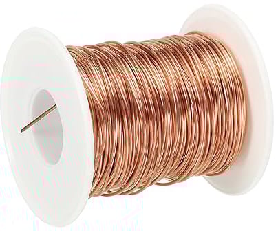 PATIKIL 131Ft Massiver Blanker Kupferdraht 20 Messgerät 99.9% Reiner Kupferdraht 1mm Weiche Perlendraht Metall Pflanze Stiel Krawatten für Schmuck Handwerk (40m)