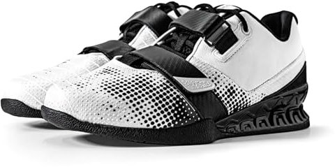Strength Shop 1 Paar, Gr. 45, Gewichtheberschuhe Herren & Damen mit Hartplastik-Keilabsatz (2,3cm), extrem rutschfest & stabil, Weightlifting Shoes mit starrer Gummi/TPU Sohle & Doppelverschluss