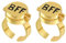 LEEQ Beste Freunde für Immer Ring - Süßer BFF Einstellbarer Offener Kappe Ring - Symbol für Beste Freundschaft Gedenkgeschenk