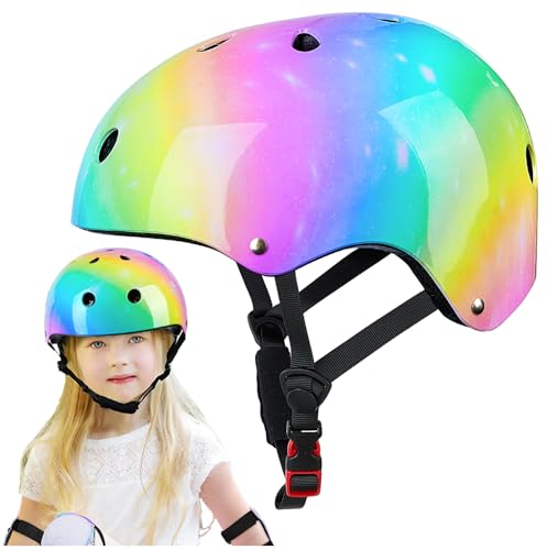 Casco Bicicleta Niños Casco de Ciclismo para Niños Ajustable Casco Infantil Patinete Rollerskate de 3 a 8 Años Protecciones para Múltiples Deportes
