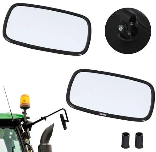 KOTARBAU® Traktor Spiegel Universal 14,5 x 23 cm PVC 2 Stück Rückspiegel Traktor LKW Spiegel Rückfahrspiegel mit Halterung Spiegel Landwirtschaft