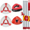 2 Spin Mop Replace Head Compatible with Vileda Turbo System, 30”-58 Mop Handle, Upgraded Triangle Base and Scrub Brush Combo Set Replacement, Microfiber Refills