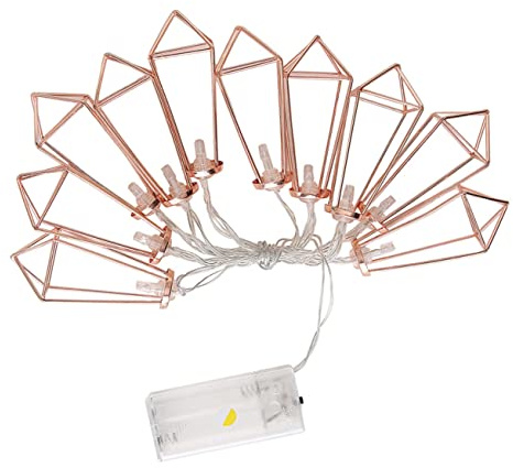 WOONEKY Festival String Lamps Led Rose Gold Battery Operated Fairy Lights Indoor Decor