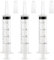 3 Pack 20ml große Spritze Kunststoff, Haustier Fütterung Spritze sterile Verpackung für wissenschaftliche Labors, Messung, Dispensieren, Gießen, Nachfüllen