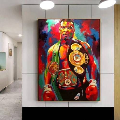 ZYHNNKL Leinwandbild, Poster, Boxmeister Mike Tyson, 50 x 70 cm, ohne Rahmen