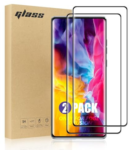TailTech Protector de pantalla para Motorola Edge 50 Fusion, paquete de 2 protectores de pantalla de vidrio templado 3D de cobertura completa para Moto Edge 50 Fusion Curved Edge