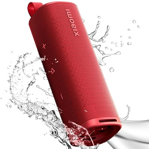 Xiaomi Altoparlante Bluetooth portatile (30 W), suono, stereo wireless, Bluetooth 5.4, impermeabile IP70, riproduzione a lungo termine, rosso