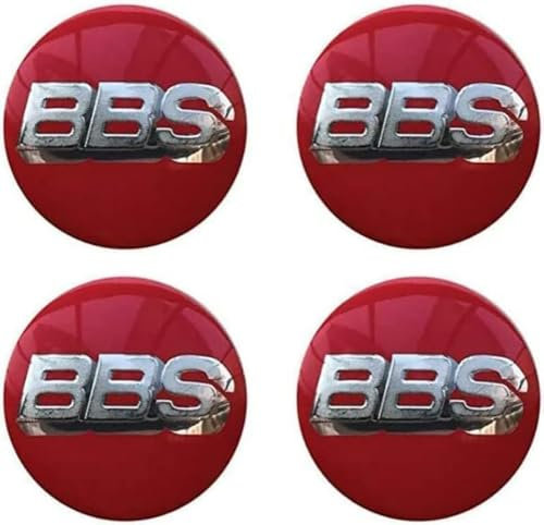 ZHSQXH 4 Stück Radnabenkappen Aufkleber für BBS 70mm Nabendeckel Felgendeckel Felgenkappen Wheel Caps Ersatz Autozubehör Verwendet C