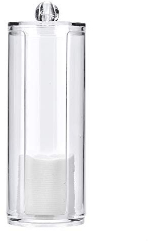 Naroote Wattepad-Spender, Wattepad-Halter, Aufbewahrungskoffer, Organizer, Transparent, Rund, Acryl, Wattepad-Puff-Halter, Behälter