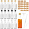 RYAN 30 Mini Botellas de 50ml/1.7oz Reutilizables con Tapa y Embudo Pegatina Botellitas Para Shots para Invitados Bodas Decoración Fiesta Especias y Mermelada