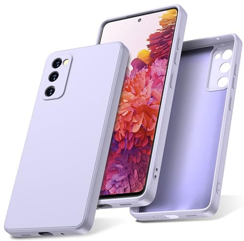 Watana for Samsung Galaxy S20 FE S20 FE 5G Case, Soft-Touch Silicone Phone Case, Shockproof, DustProof, Antiskid Full Body Armour Phone Cover with Microfiber Lining for samsung S20 FE S20 FE 5G,Purple