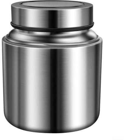 Yuanpgky Stainless Steel Canister Kitchen Storage, Vertical Canister Medium Large Metal Storage Tin Jar Multipurpose Airtight For Dry Food Sugar Snack(Big)