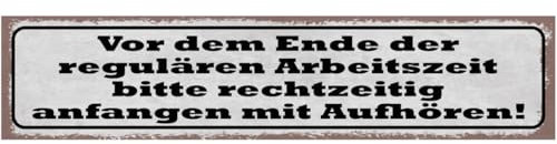 Mrdeco - Placa de madera (46 x 10 cm, fin del tiempo de trabajo regular