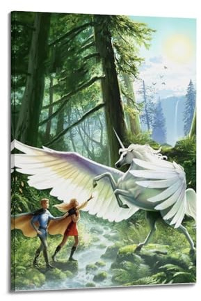 Kunstdruck auf Leinwand, Motiv Keeper of the Lost Cities, Wohnzimmer, modern, Familienschlafzimmer, 20 x 30 cm, Rahmenstil