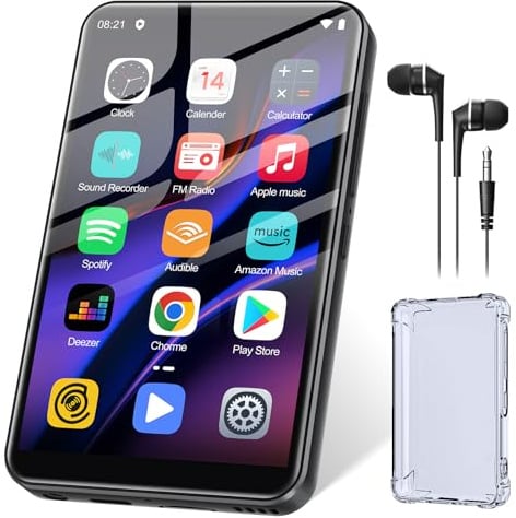 80GB MP3 Player mit Bluetooth und WiFi, ZAQE MP4 Player mit Spotify, Pandora, Audible, YouTube, Hi-Fi 4.0 Zoll Touchscreen Musik Player mit Play Store (Schwarz)