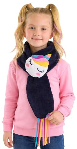 Girls Unicorn Scarf, Soft Plush Kids Winter Neck Warmer