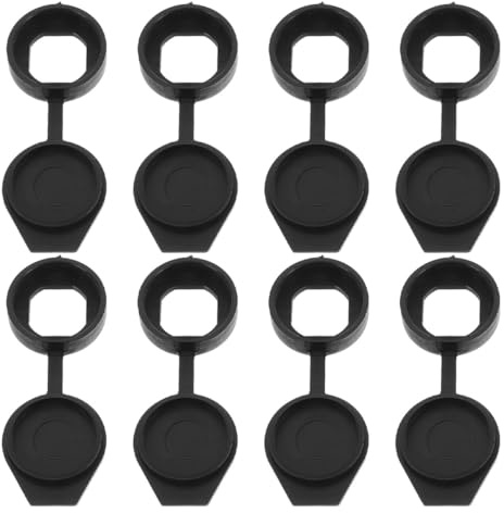 DOITOOL 8 Stück Schwarze Abdeckungen aus Abs für Türschlösser und Schaltschränke Schmutzblockierend und Einfache Montage für Outdoor Einsatz an Kontroll und Verteilungsschränken