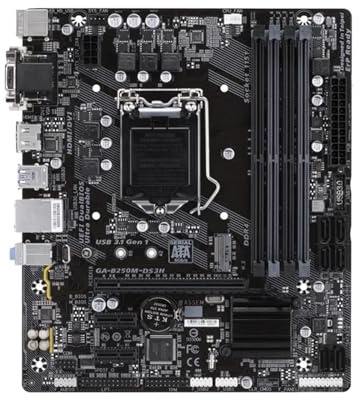 Placa Madre Placa Base Fit For Gigabyte GA-B250M-DS3H Compatible con procesadores Core 6 y Core 7.