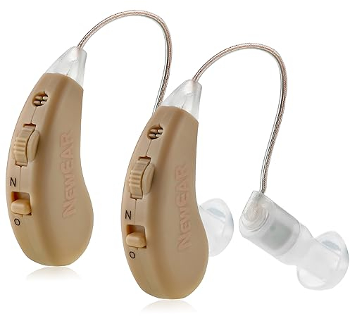 Ensemble d'amplificateurs auditifs avec nouvelle technologie numérique - Conception presque invisible et station d'accueil USB rechargeable - Par MEDca