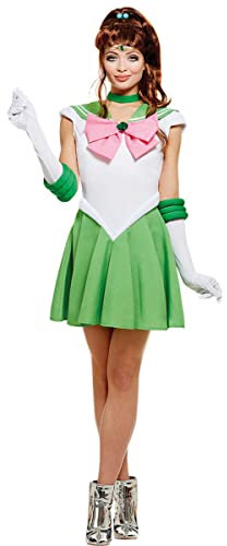 Funidelia | Sailor Jupiter Kostüm - Sailor Moon 100% OFFIZIELLE für Damen Größe L Anime, Cosplay, Usagi Tsukino, Zeichentrickfilm - Farben: Grün, Zubehör für Kostüm