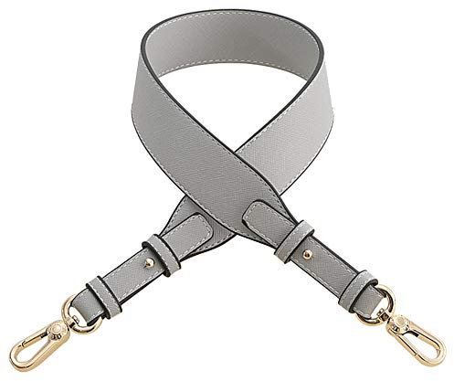 MoreChioce Leder Taschengurt,Mode Damen Taschengurt Verstellbar Schultergurt Bunt Tragegurt für Handtaschen,Grau