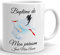 Tasse Mug Cadeau Baptême Personnalisable Prénom et Date - Cigogne portant un Bébé - à Personnaliser Naissance Enfant