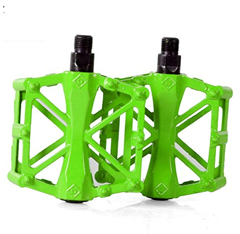Mayco Bell Mountainbike-Pedale mit Straßenplattform Commuter Bike 9/16 Aluminiumlegierung Cr-mo MTB (Grün)