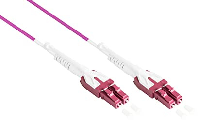 Good Connections OM4 LWL Kabel - Duplex - Stecker LC an LC - UNIBOOT - Multimode 50/125-1/10/40/100-Gigabit Ethernet - Lichtwellen-Leiter, Glasfaser-Kabel, Patchkabel - 1 m
