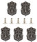 Hemobllo Zubehör Für 10 STK dekorative Accessoires Spike- -Stollen Retro-Nieten Kleider Punk-Bullet-Spikes dekorative Nieten Halloween Zucht Antiquität Kleidung schmücken Zinklegierung