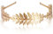 Blumenstirnband Braut Blumenkranz mit Künstliche Blättern, Haarreifen Mädchen Lorbeerkranz Haarschmuck Goldene Hochzeit Boho Blatt Haar Krone Accessories für Damen Mädchen