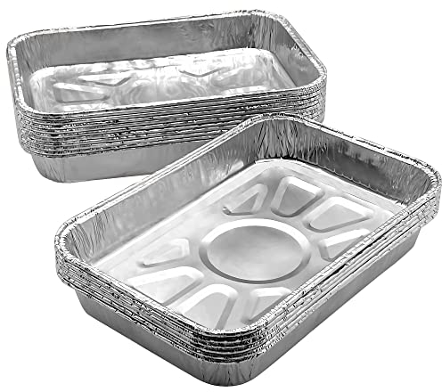 Delahunt Catering Supplies 50 Pack - Disposable Aluminium Foil Baking Trays, Mini Tray Bakes, Small Containers for Baking, Roasting, Freezing, Storage, Cooking, Brownies 19cm x 12.6cm x 2.6cm