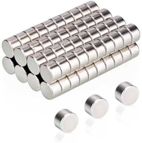 GoldRock 80 Stück Mini Magnete Rund, Kleine, 5x3mm, Neodym,Kühlschrank Magnete zum Basteln,Magneten Starker Halt für Whiteboard, Pinnwand, Magnettafel, Tür, Karte, Bildschirm