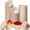 50 x 2oz, 4oz Bagasse Fiber Condiment Cups with Lids, Sauce Containers Paper Sample Portion Cup Disposable Souffle for Snack Dressing Food Storage (4oz)