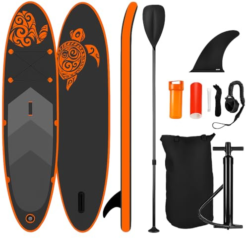 NEMAXX® SUP Board 320×78×15 cm – bis 140 kg – aufblasbares Stand-Up Paddle Board Set mit Tasche, Paddel, Finne, Pumpe & Reparaturkit – Allrounder Surfboard PB320 II